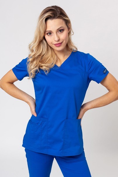 Women's Cherokee Core Stretch scrubs set (Core top, Mid Rise trousers) royal blue-3