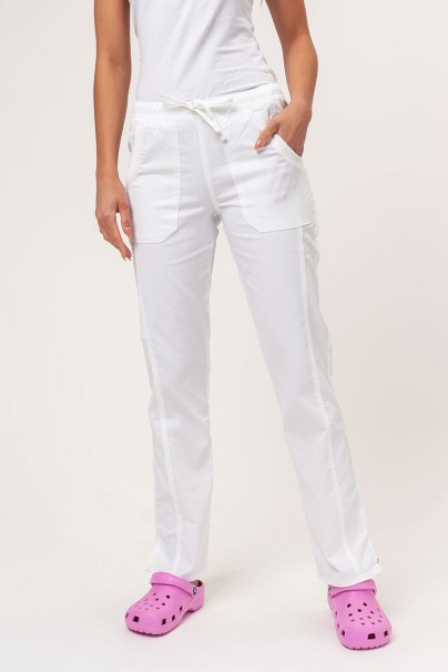 Women's Cherokee Revolution (V-neck top, Mid Rise trousers) scrubs set white-7