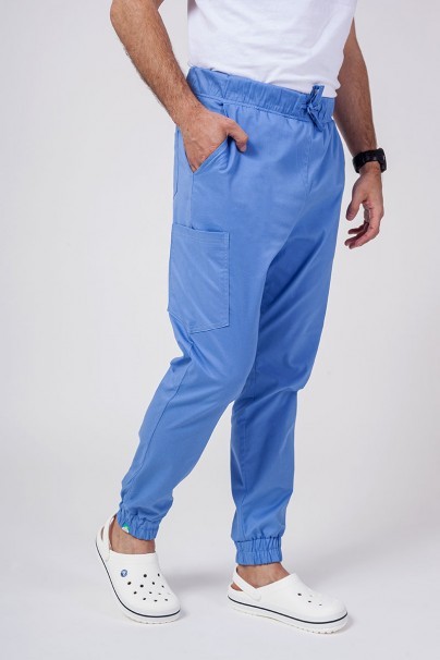 Men's Sunrise Uniforms Active scrubs set (Flex top, Flow trousers) ceil blue-7