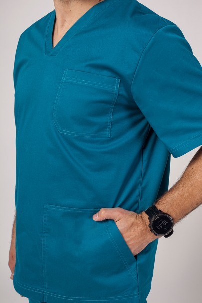 Men’s Sunrise Uniforms Active Flex scrub top caribbean blue-4