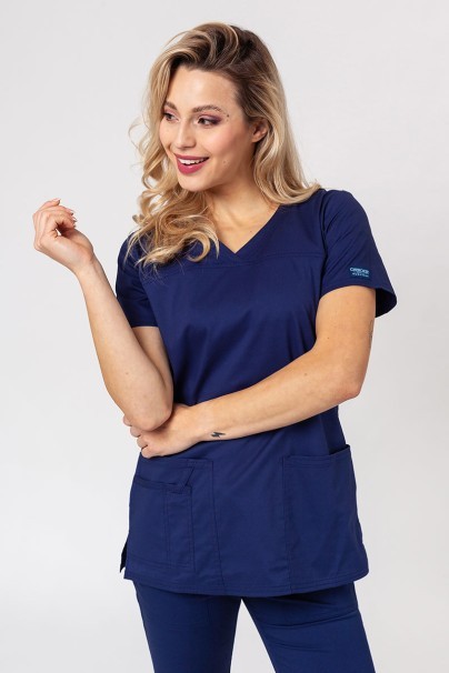 Women's Cherokee Core Stretch scrubs set (Core top, Mid Rise trousers) navy-2