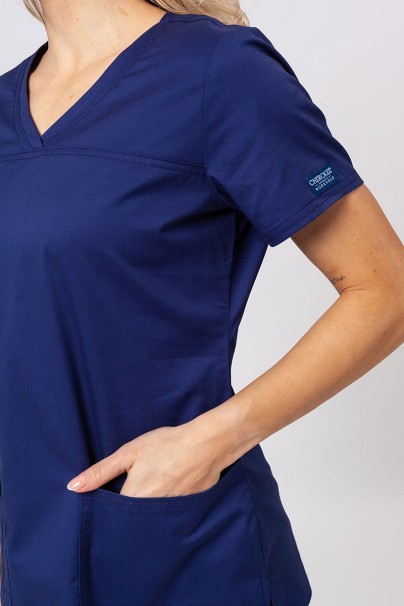 Women’s Cherokee Core Stretch scrub top navy-3