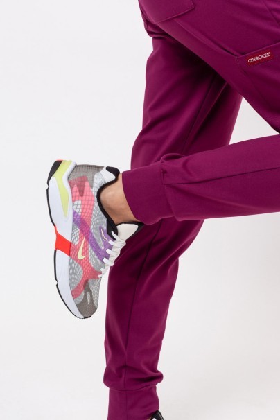 Women's Cherokee Achieve Jogger scrub trousers wine-6