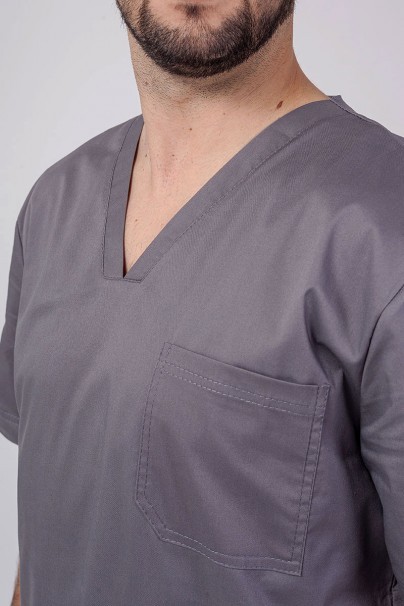 Men’s Sunrise Uniforms Active Flex scrub top pewter-4