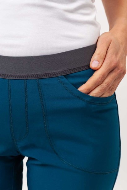 Women's Cherokee Infinity Slim Pull-on scrub trousers caribbean blue-3