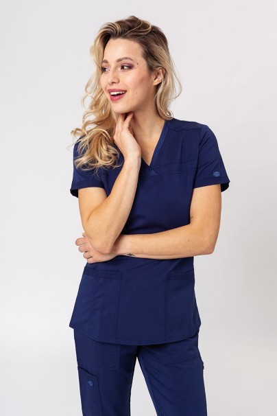 Women's Dickies Balance scrubs set (V-neck top, Mid Rise trousers) navy-3