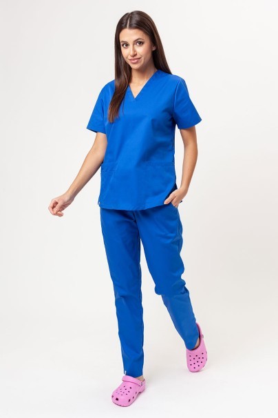 Women's Sunrise Uniforms Basic Light FRESH scrub top royal blue-6