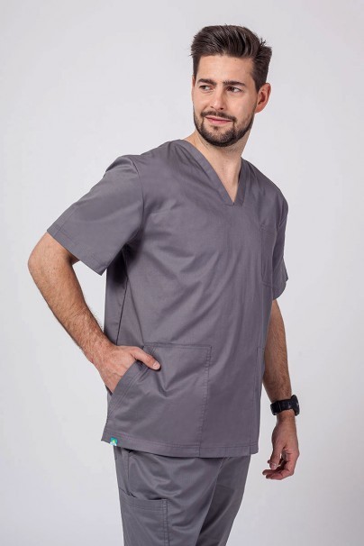 Men's Sunrise Uniforms Active scrubs set (Flex top, Flow trousers) pewter-2