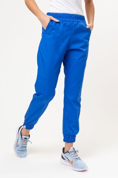 Women's Sunrise Uniforms Basic Jogger FRESH scrubs set (Light top, Easy trousers) royal blue-7