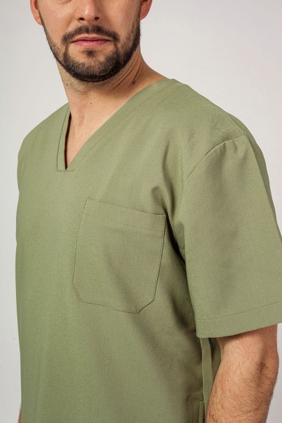 Men’s Sunrise Uniforms Premium Dose scrub top olive-5