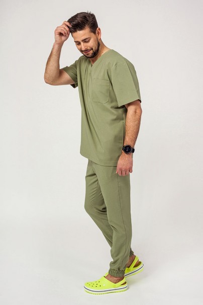 Men’s Sunrise Uniforms Premium Dose scrub top olive-3