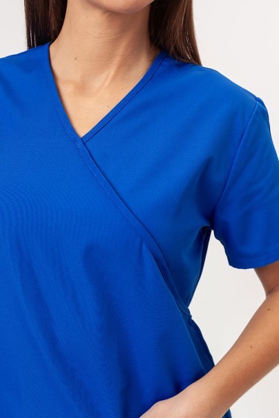 Women’s Cherokee Originals Mock Wrap Tunic scrub top royal blue-2