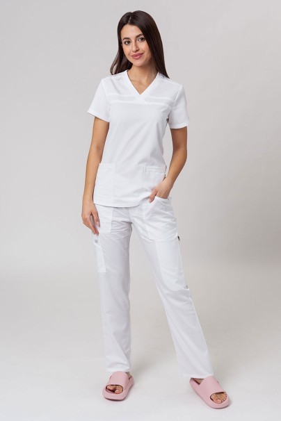 Women’s Dickies Balance V-Neck scrub top white-6