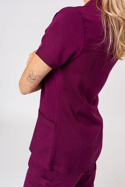 Women’s Dickies Balance V-Neck scrub top wine-4