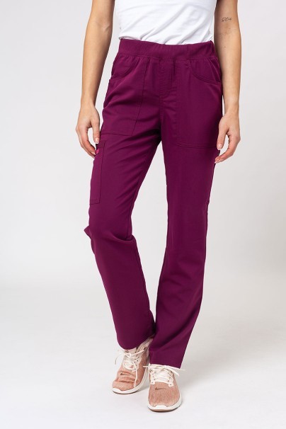 Women's Dickies Balance scrubs set (V-neck top, Mid Rise trousers) wine-7