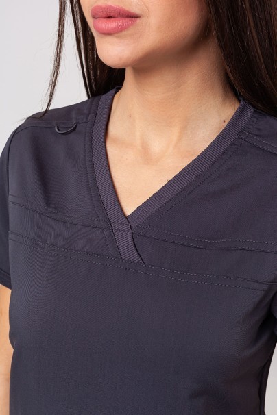 Women’s Dickies Balance V-Neck scrub top pewter-2