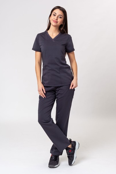 Women’s Dickies Balance V-Neck scrub top pewter-6