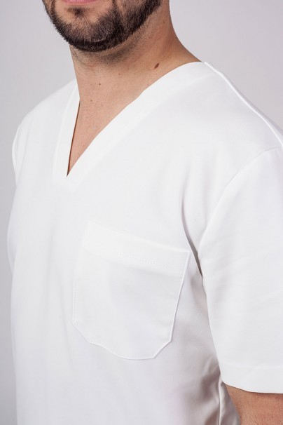 Men's Sunrise Uniforms Premium scrubs set (Dose top, Select trousers) ecru-5
