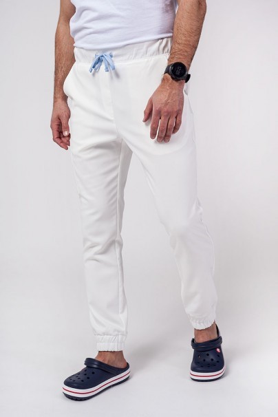 Men's Sunrise Uniforms Premium scrubs set (Dose top, Select trousers) ecru-7