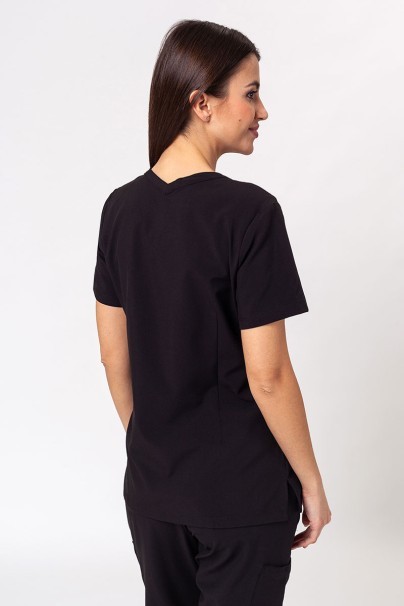 Women’s Maevn Momentum Double V-Neck scrub top black-2