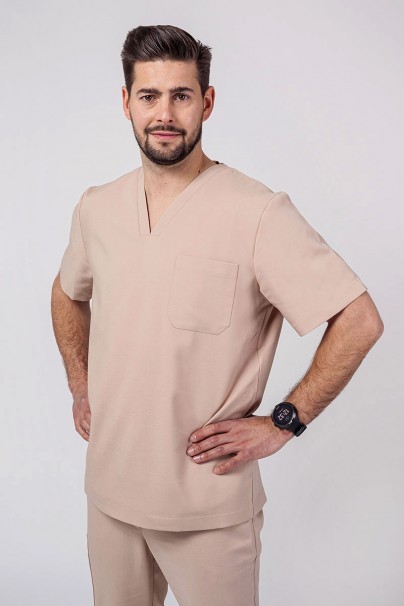 Men's Sunrise Uniforms Premium scrubs set (Dose top, Select trousers) khaki-4
