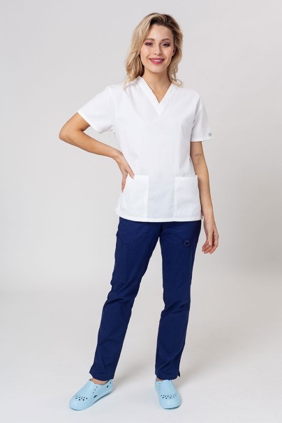 Women’s Dickies EDS Signature V-Neck scrub top white-5