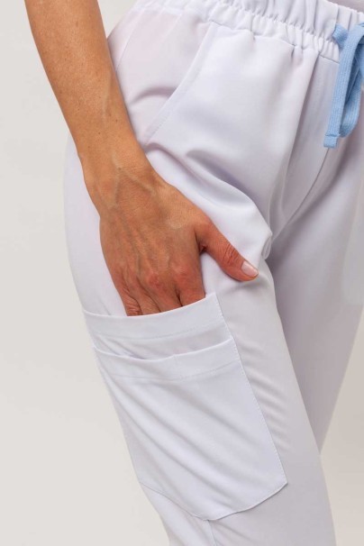 Women's Sunrise Uniforms Premium Vibe scrub jogger trousers white-4