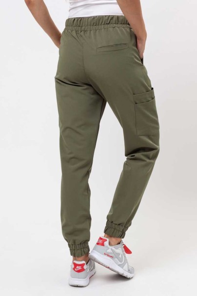 Women's Sunrise Uniforms Premium scrubs set (Aura top, Vibe jogger trousers) olive-7