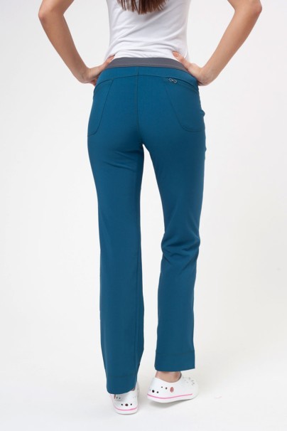 Women's Cherokee Infinity Slim Pull-on scrub trousers caribbean blue-2