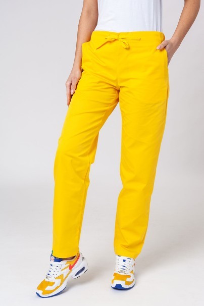 Women’s Sunrise Uniforms Basic Classic scrubs set (Light top, Regular trousers) yellow-6