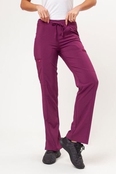 Women's Dickies EDS Essentials scrubs set (Mock top, Mid Rise trousers) wine-9