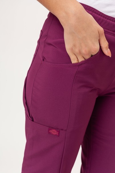 Women’s Dickies EDS Essentials Mid Rise scrub trousers wine-3