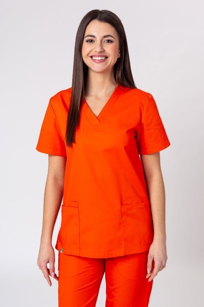 Women’s Sunrise Uniforms Basic Classic scrubs set (Light top, Regular trousers) orange-2