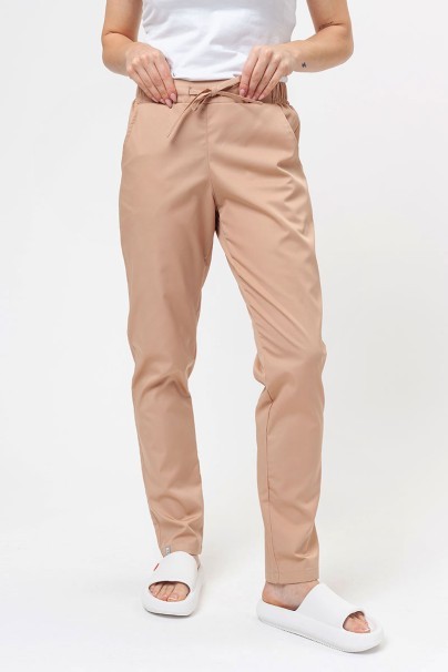 Women’s Sunrise Uniforms Basic Classic FRESH scrubs set (Light top, Regular trousers) khaki-6