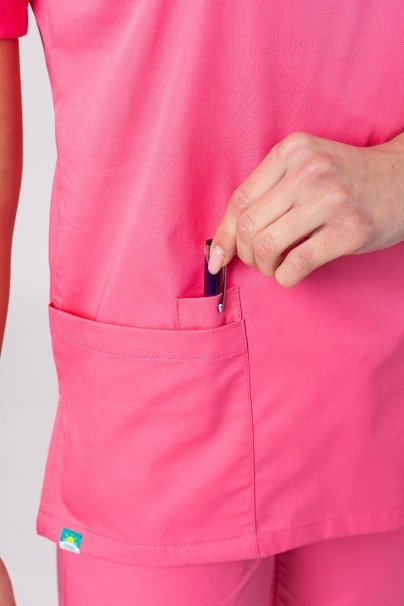 Women’s Sunrise Uniforms Basic Classic scrubs set (Light top, Regular trousers) hot pink-6
