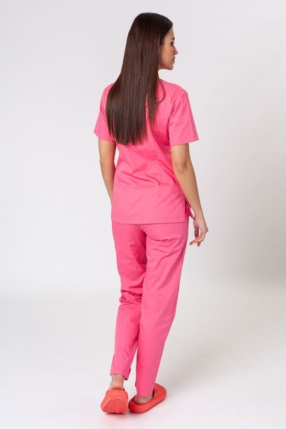 Women’s Sunrise Uniforms Basic Classic scrubs set (Light top, Regular trousers) hot pink-1