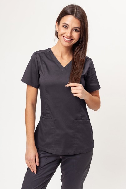 Women's Maevn Matrix scrubs set (Double V-neck top, Yogga trousers) pewter-2