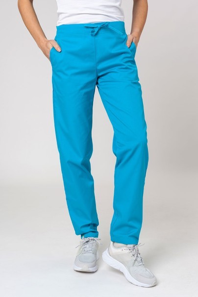 Women’s Sunrise Uniforms Basic Classic scrubs set (Light top, Regular trousers) turquoise-7