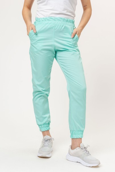 Women's Sunrise Uniforms Basic Jogger FRESH scrubs set (Light top, Easy trousers) mint-7