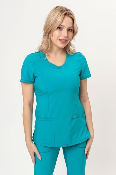 Women's Cherokee Infinity scrubs set teal blue-2