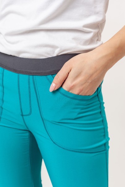 Women's Cherokee Infinity Slim Pull-on scrub trousers teal blue-2