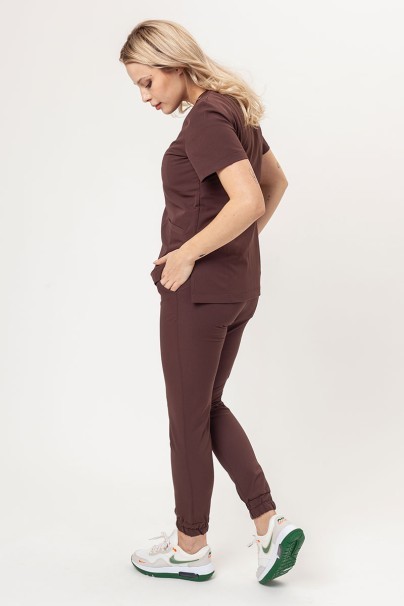 Women’s Sunrise Uniforms Premium Joy scrubs top brown-5