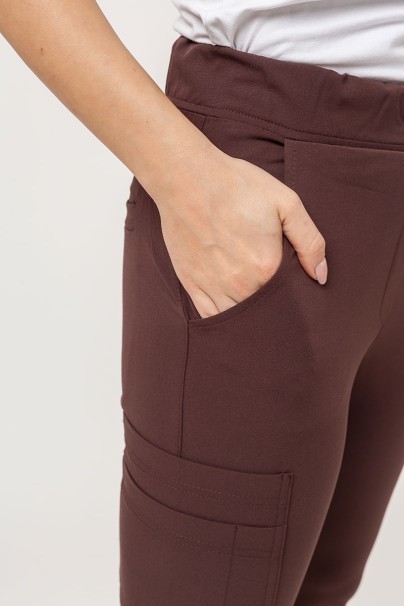 Women's Sunrise Uniforms Premium Chill jogger scrub trousers brown-3