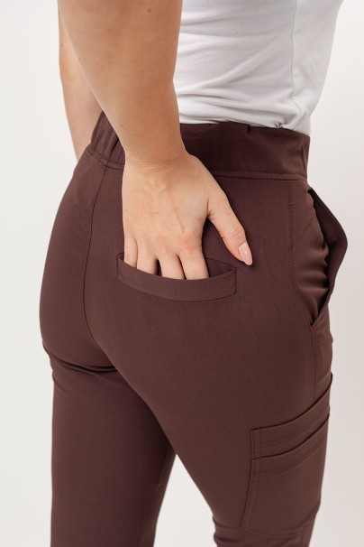 Women's Sunrise Uniforms Premium Chill jogger scrub trousers brown-4