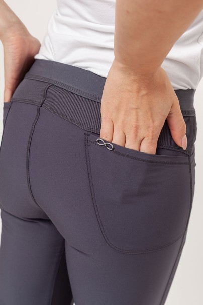 Women's Cherokee Infinity Slim Pull-on scrub trousers pewter-5