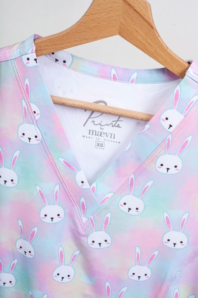 Women’s Maevn Prints scrub top Funny Bunnies
-2