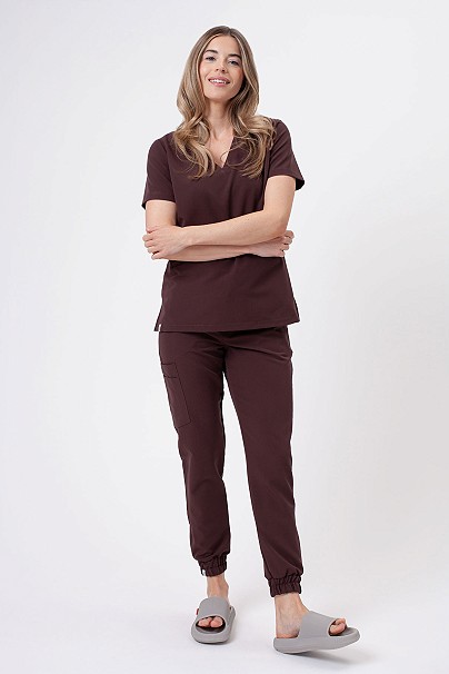 Women's Sunrise Uniforms Premium Vibe scrubs set choco