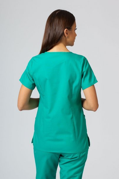 Women’s Maevn Red Panda Asymetric scrub top sea green-2