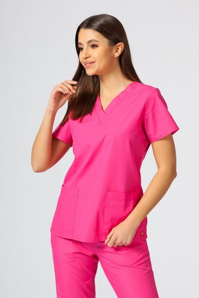 Women's Maevn Red Panda scrubs set hot pink-2