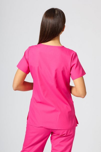 Women’s Maevn Red Panda scrub top hot pink-2